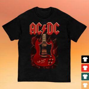 Ac Dc Merch Store Angus Guitar Double Sided Pwr Up Tour T-Shirt