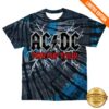 Ac Dc Merch Store Lightning Tie Dye Pwr Up Tour T-Shirt