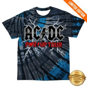 Ac Dc Merch Store Lightning Tie Dye Pwr Up Tour T-Shirt