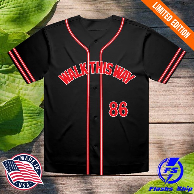 Aerosmith Store Merch Aerosmith X Run Dmc Walk This Way Baseball Jersey
