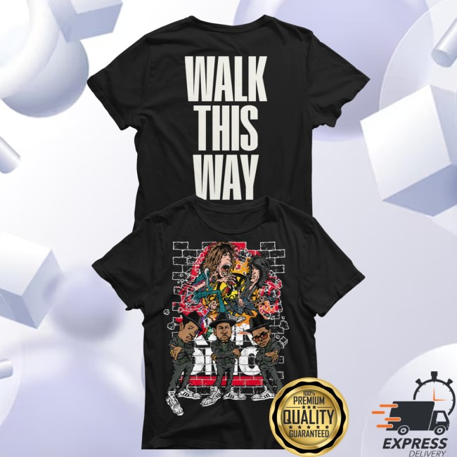 Aerosmith Store Merch Aerosmith X Run Dmc Walk This Way Illustrated Shirt
