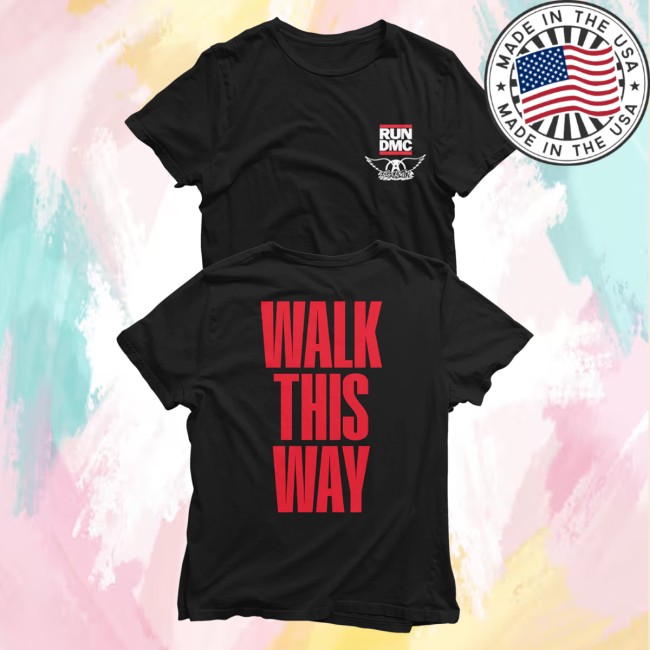Aerosmith Store Merch Aerosmith X Run Dmc Walk This Way Logo Shirt
