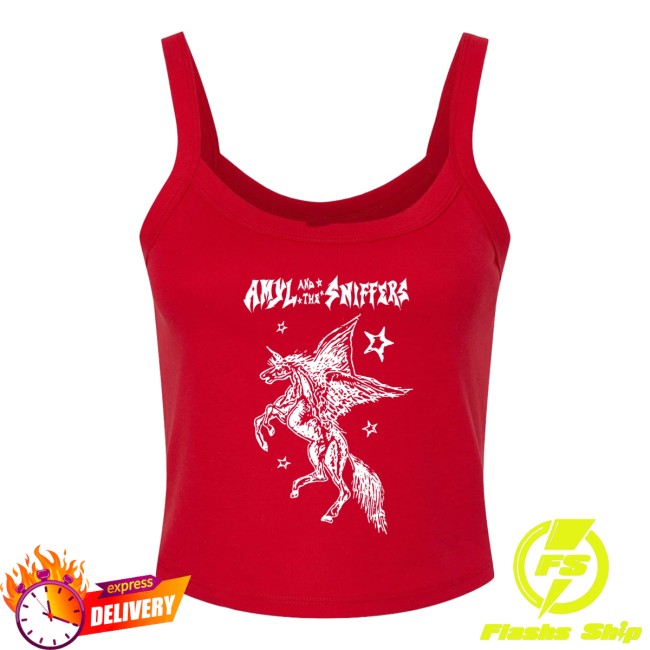 Amyl And The Sniffers Store Merch Unicorn Spaghetti Strap Red Tank 2 Amyl And The Sniffers Store Merch Unicorn Spaghetti Strap Red Tank