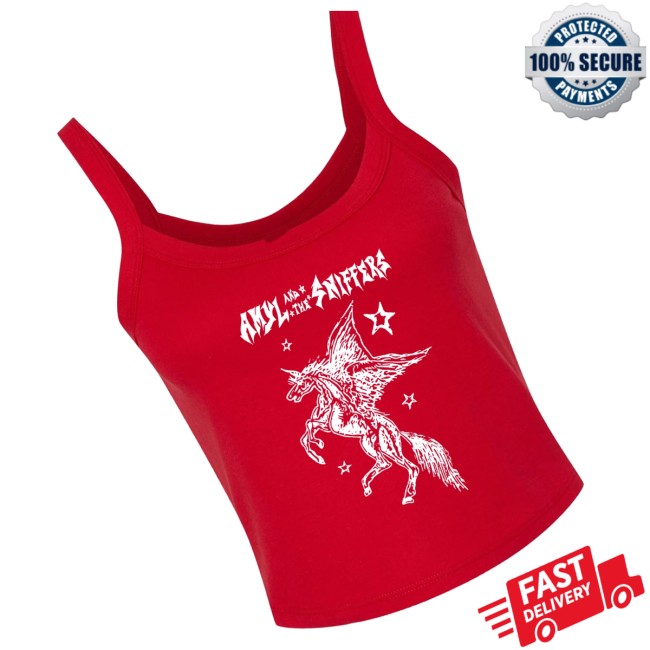 Amyl And The Sniffers Store Merch Unicorn Spaghetti Strap Red Tank 3 Amyl And The Sniffers Store Merch Unicorn Spaghetti Strap Red Tank