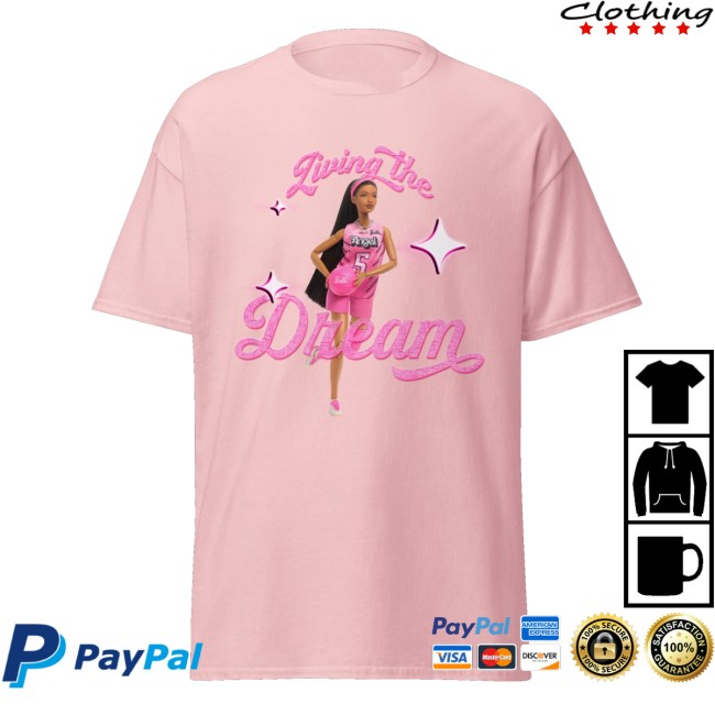 Angel Reese Store Merch Barbie Living The Dream Shirt 2 Angel Reese Store Merch Barbie Living The Dream Shirt