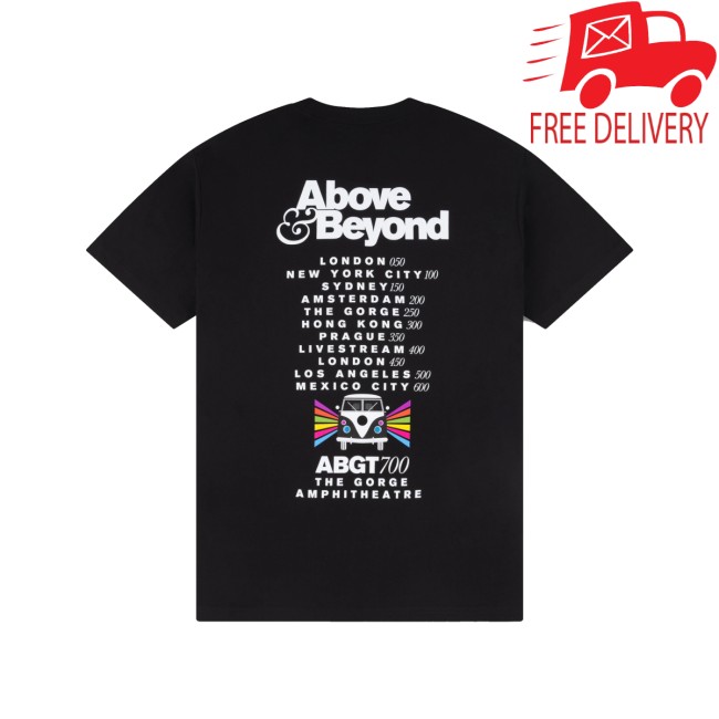Anjunabeats Merch Shop Above & Beyond Abgt700 'Road To 700' Shirt