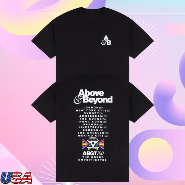 Anjunabeats Merch Shop Above & Beyond Abgt700 'Road To 700' Shirt