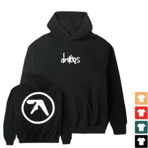 Aphex Twin Merch Store Drukqs Dual Logo Heavyweight Hoodie Black