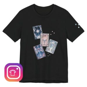 Asterverse Fan Club Merch Store Limited Edition Questral Rare Trading Cards T-Shirt Sleeve Black