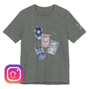 Asterverse Fan Club Merch Store Limited Edition Questral Rare Trading Cards T-Shirt Sleeve Deep Heather