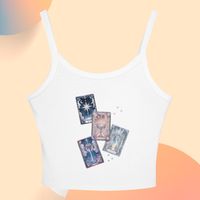 Asterverse Fan Club Merch Store Special Edition Rare Starside Cards Tank Top White 2 Asterverse Fan Club Merch Store Special Edition Rare Starside Cards Tank Top White