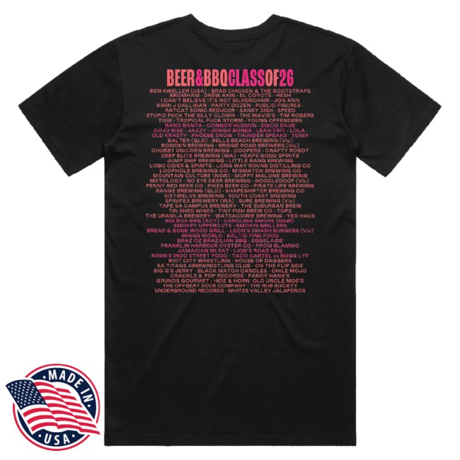 Beer &Bbq Merch Store Beer &Bbq Fest 2026 Lineup Tee