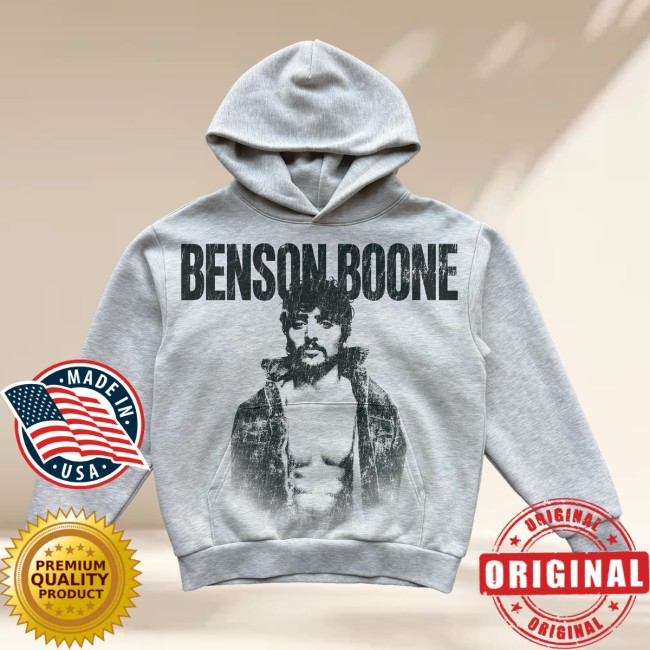 Benson Boone Merch Store Wanted Man Ash Grey Hoodie 3 Benson Boone Merch Store Wanted Man Ash Grey Hoodie