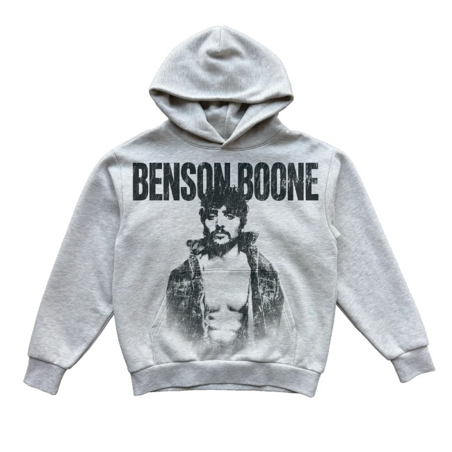 Benson Boone Merch Store Wanted Man Ash Grey Hoodie 4 Benson Boone Merch Store Wanted Man Ash Grey Hoodie