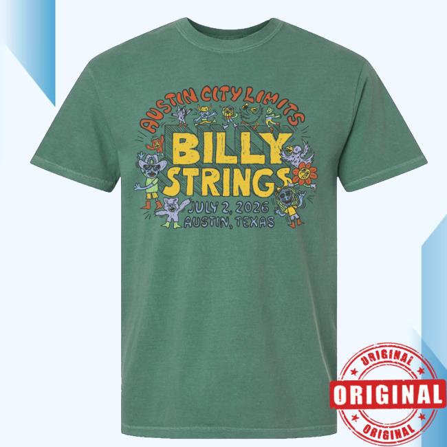 Billy Strings Merch Shop Store Austin City Limits Characters Tee 2 Billy Strings Merch Shop Store Austin City Limits Characters Tee