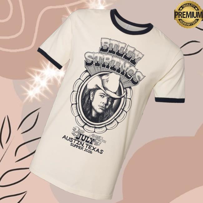 Billy Strings Merch Shop Store Austin Portrait Tee With Dates Tee 5 Billy Strings Merch Shop Store Austin Portrait Tee With Dates Tee