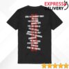 Billy Talent Store Merch Tracklist Shirt