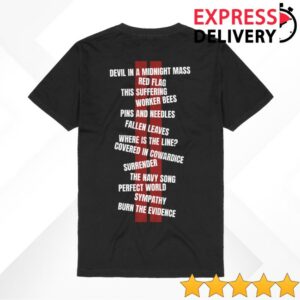 Billy Talent Store Merch Tracklist Shirt
