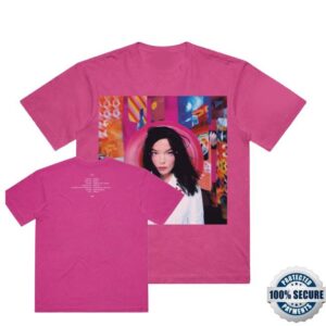 Bjork Merch Shop Post Album Cover T-Shirt Pink
