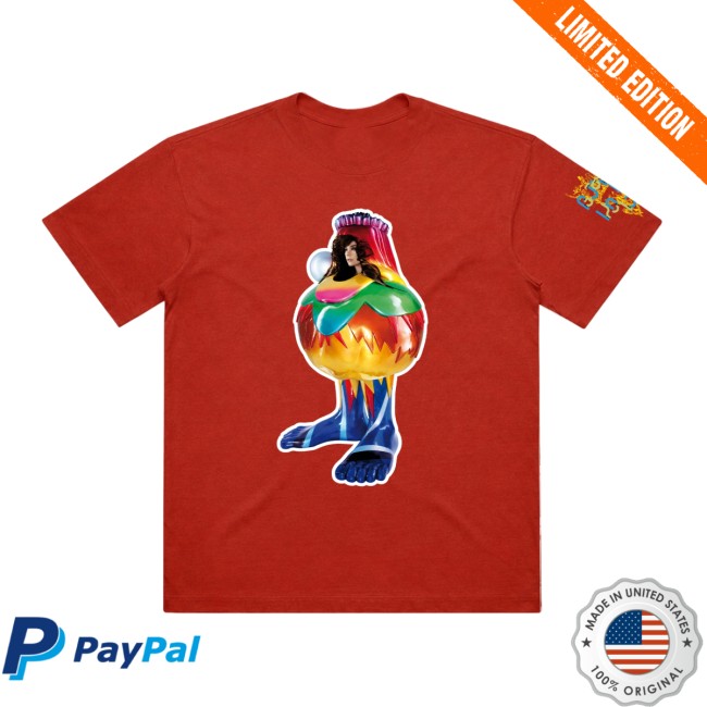 Bjork Merch Store Official Volta Album Cover Shirt Red - Custom Dyed 3 Bjork Merch Store Official Volta Album Cover Shirt Red - Custom Dyed