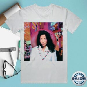 Bjork Store Merch Offical Post Album Cover T-Shirt White