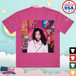 Bjork Store Merch Official Post Album Cover T-Shirt Pink