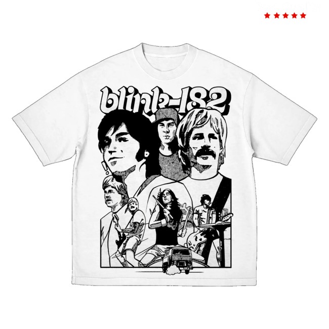 Blink-182 Store Merch First Date Band Practice White Shirt 2 Blink-182 Store Merch First Date Band Practice White Shirt