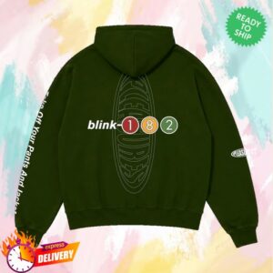 Blink-182 Store Merch Pleasures X Blink-182 Oval Tracklist Hoodie