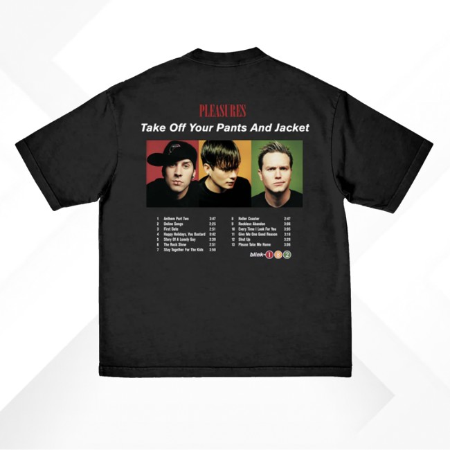 Blink-182 Store Merch Pleasures X Blink-182 Tracklist Photo Shirt 3 Blink-182 Store Merch Pleasures X Blink-182 Tracklist Photo Shirt
