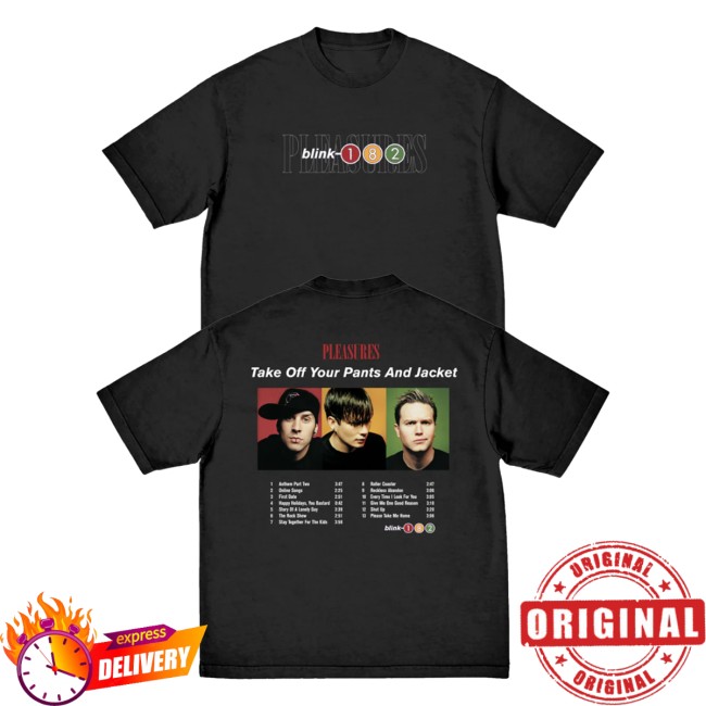 Blink-182 Store Merch Pleasures X Blink-182 Tracklist Photo Shirt 5 Blink-182 Store Merch Pleasures X Blink-182 Tracklist Photo Shirt