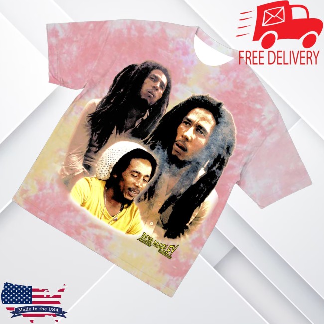 Bob Marley Store Merch Photo Collage Tie Dye T-Shirt 3 Bob Marley Store Merch Photo Collage Tie Dye T-Shirt
