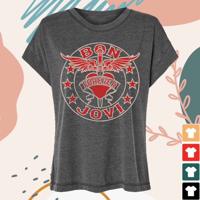 Bon Jovi Merch Shop Bon Jovi Forever Tour 2026 Washed Women's T-Shirt 3 Bon Jovi Merch Shop Bon Jovi Forever Tour 2026 Washed Women's T-Shirt