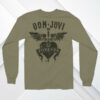 Bon Jovi Merch Shop Heart & Dagger Military Green Long Sleeve 1 Bon Jovi Merch Shop Heart & Dagger Military Green Long Sleeve
