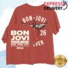 Bon Jovi Merch Shop Store Ny '26 Muted Red T-Shirt