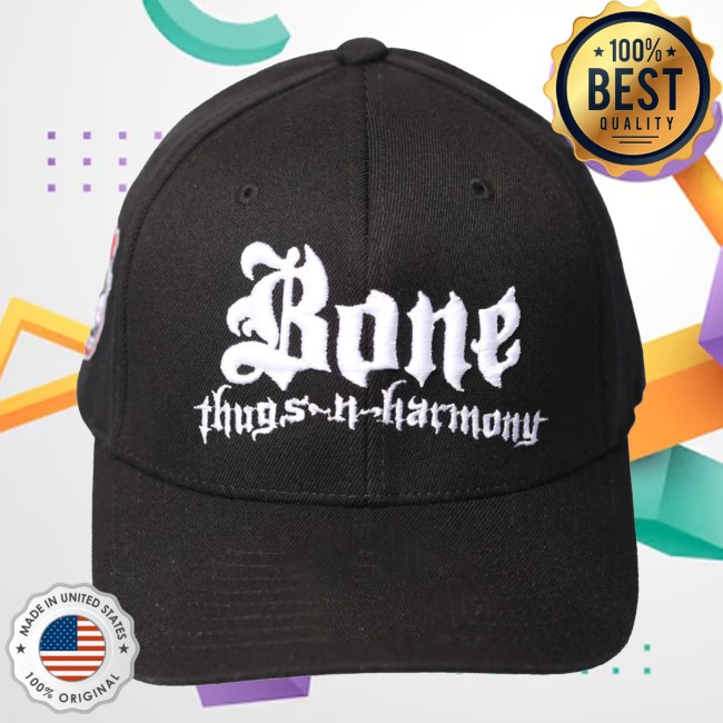 Bone Thugs-N-Harmony Store Merch Bone Thugs-N-Harmony Black Curved Brim Flexfit Hat 3 Bone Thugs-N-Harmony Store Merch Bone Thugs-N-Harmony Black Curved Brim Flexfit Hat