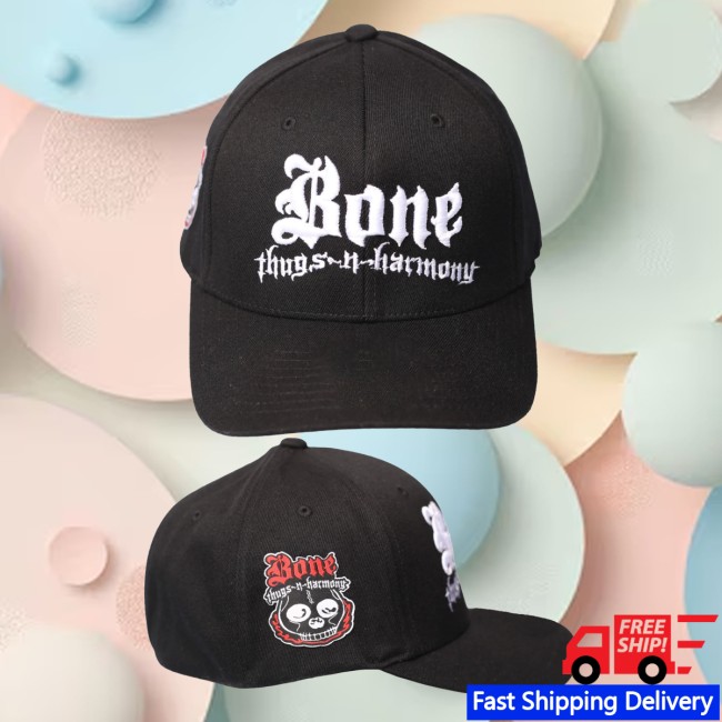 Bone Thugs-N-Harmony Store Merch Bone Thugs-N-Harmony Black Curved Brim Flexfit Hat 5 Bone Thugs-N-Harmony Store Merch Bone Thugs-N-Harmony Black Curved Brim Flexfit Hat