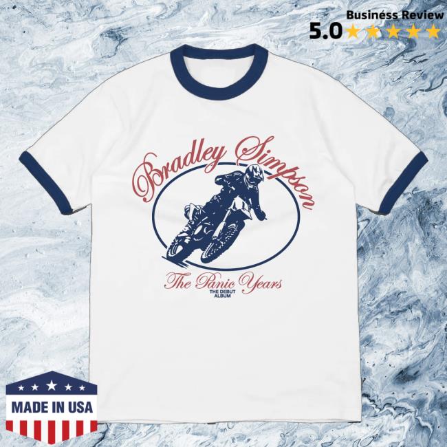 Bradley Simpson Merch Store The Panic Years Biker Ringer T-Shirt 2 Bradley Simpson Merch Store The Panic Years Biker Ringer T-Shirt
