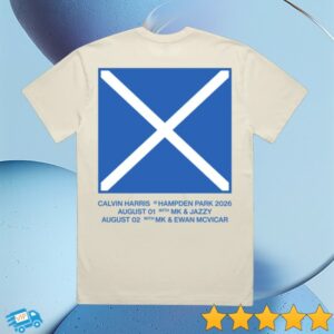 Calvin Harris Store Merch Ecru Saltire Shirt