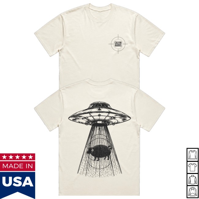 Calvin Harris Store Merch Ecru Ufo Shirt White 5 Calvin Harris Store Merch Ecru Ufo Shirt White