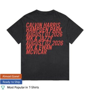 Calvin Harris Store Merch Stone Black Sun Flame Shirt