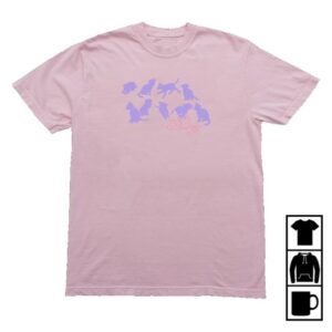 Clairo Merch Store Puppy Run Shirt Light Pink