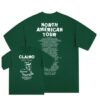 Clairo Merch Store Shop Boots North American Tour (Green) T-Shirt