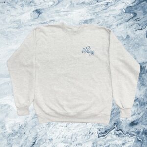 Clairo Merch Store Sling Crewneck Ash