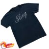Clairo Merch Store Sling Script Shirt Navy 1 Clairo Merch Store Sling Script Shirt Navy