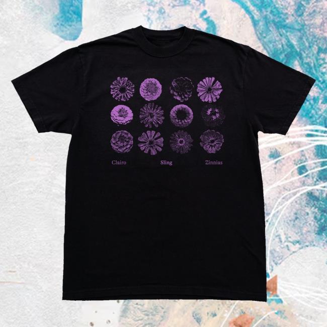 Clairo Merch Store Zinnias Tee (Black) 2 Clairo Merch Store Zinnias Tee (Black)