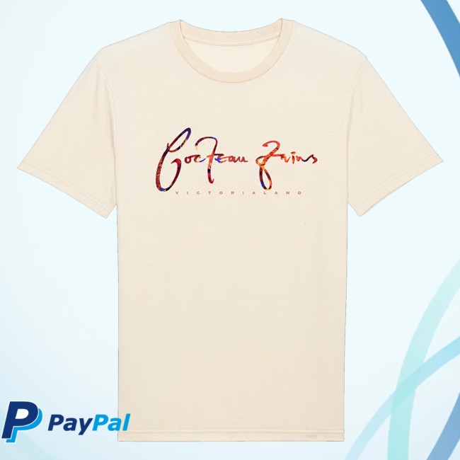 Cocteau Twins Merch Store Victorialand Logo T-Shirt Cream