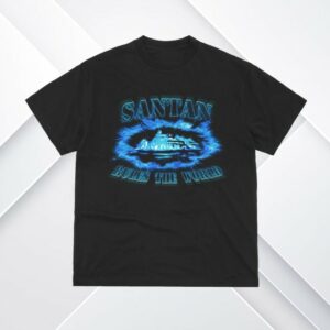 Dave Merch Store Santan Alcatraz Tee (Black-Blue Flame)