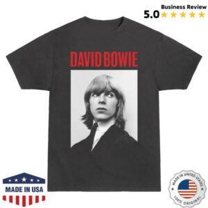 David Bowie Merch Shop Black And White Portrait T-Shirt