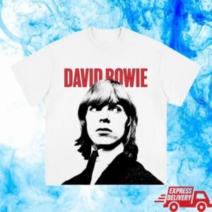 David Bowie Merch Shop Graphic Black And White Portrait T-Shirt