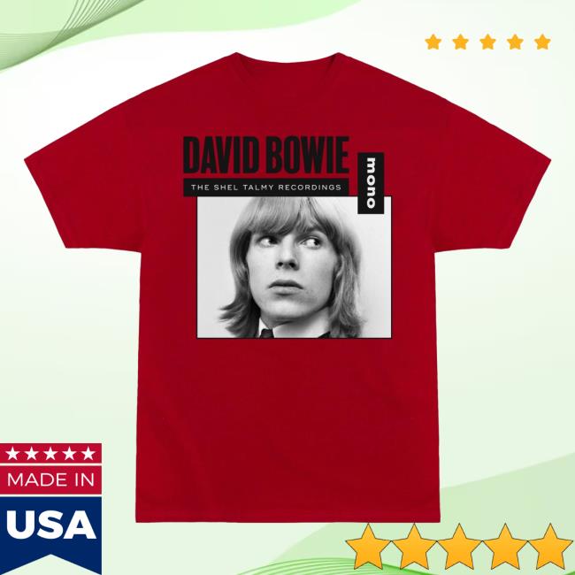 David Bowie Merch Shop Red Mono T-Shirt 2 David Bowie Merch Shop Red Mono T-Shirt